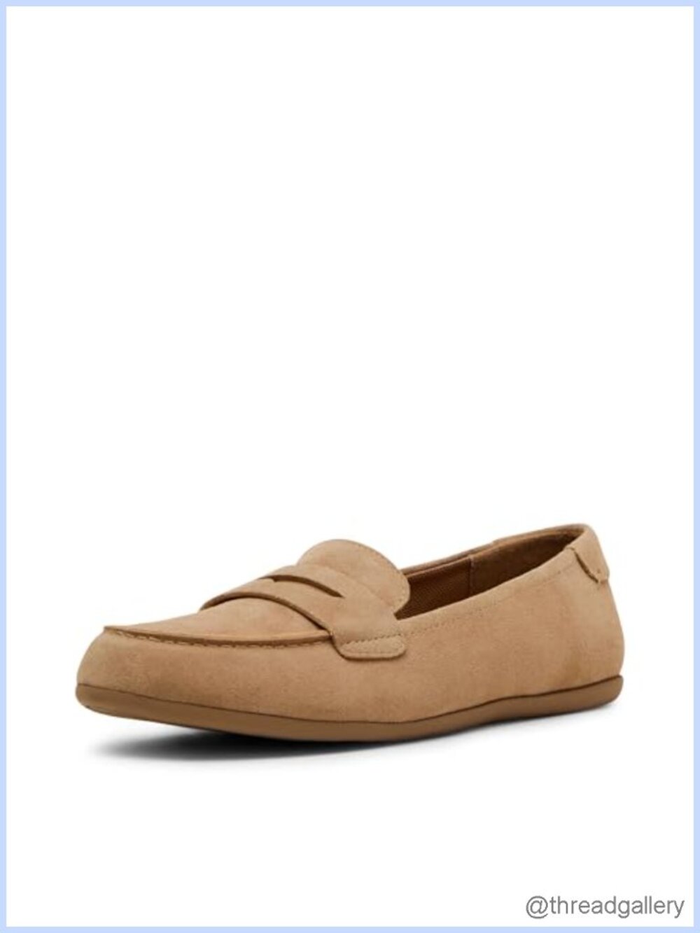 Suede Leather Loafer Waterproof Round Toe Flat